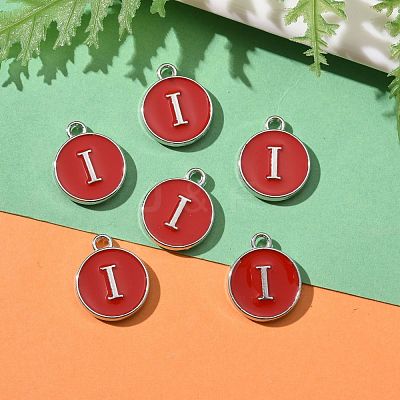 Platinum Plated Alloy Enamel Charms X-ENAM-S118-03I-P-1
