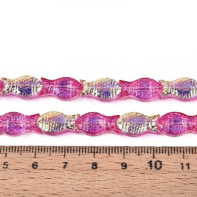 Transparency Electroplate Glass Beads Strands GLAA-T023-40A-09-1