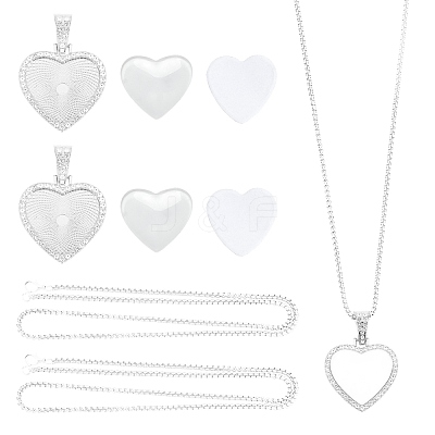 Alloy Rhinestone Pendant Necklaces NJEW-WH0008-01S-1