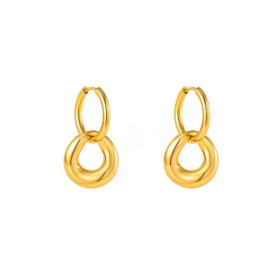 304 Stainless Steel Hoop Dangle Earrings for Women BL8973-2-1
