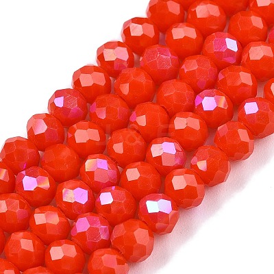 Electroplate Opaque Solid Color Glass Beads Strands LS-EGLA-A044-P6mm-L03-1