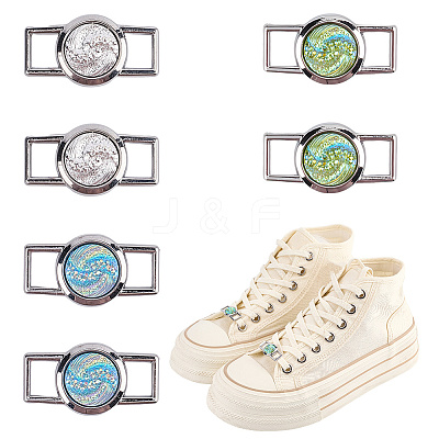 Alloy & Resin Shoelace Charms FIND-CP0002-94B-1