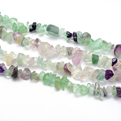 Natural Fluorite Beads Strands G-O049-B-16-1