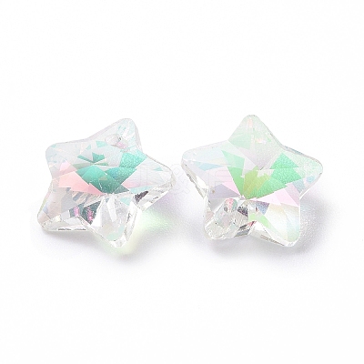 Electroplate Glass Charms GLAA-H104-A10-1