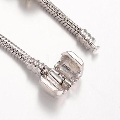 Alloy Rhinestone Bead European Bracelets BJEW-L602-27C-1