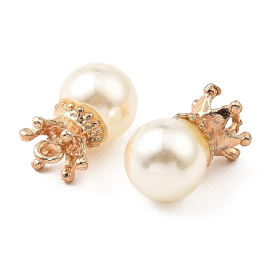 (Defective Closeout Sale: Some Glue Overflow) Resin Imitation Pearl Pendants FIND-XCP0002-45A-1