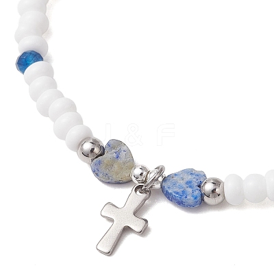 304 Stainless Steel Tiny Charm Bracelets BJEW-MZ00325-01-1