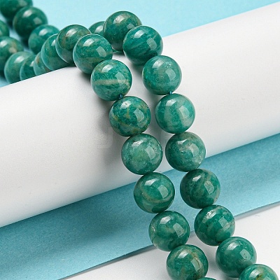 Natural Amazonite Beads Strands G-P503-8MM-10-1