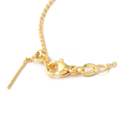 Rack Plating Brass ABS Pearl Pendant Necklaces NJEW-S425-03G-1