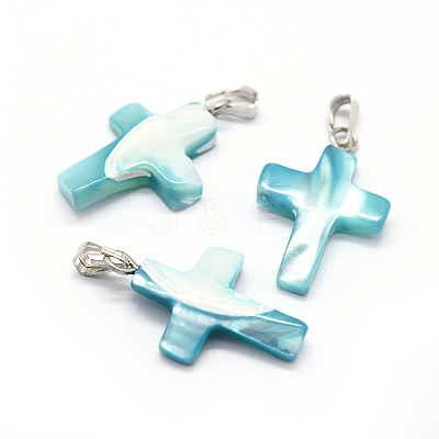 Shell Pendants LS-SSHEL-E565-B-02P-1