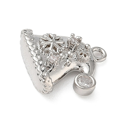 Brass Micro Pave Cubic Zirconia Charms KK-H521-02B-P-1