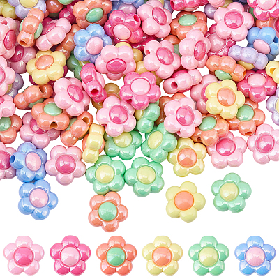 100Pcs Electroplated Opaque Resin Beads RESI-SP0001-59A-1