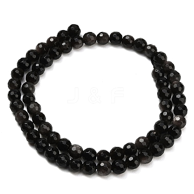 Natural Silver Obsidian Beads Strands G-C280-B08-6mm-1