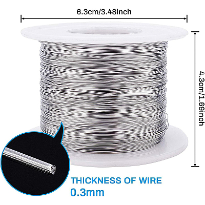 304 Stainless Steel Wire TWIR-WH0002-05-0.3mm-1