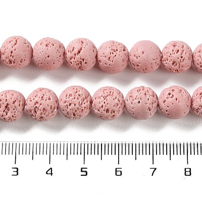 Synthetic Lava Rock Dyed Beads Strands G-H311-08C-08-1