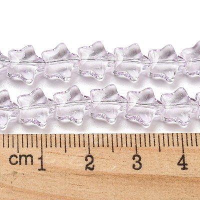 Baking Paint Transparent Glass Beads Strands DGLA-A07-T8mm-KD02-1