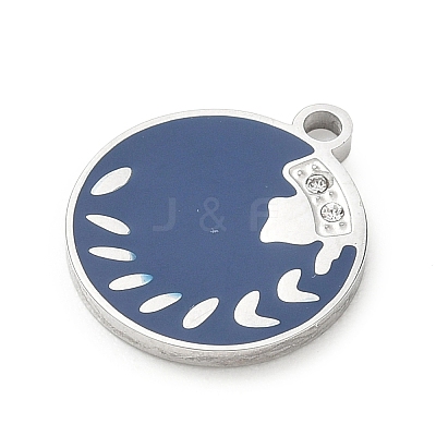 Twelve Constellations 304 Stainless Steel Enamel Pendants SA-CBAAE04-01P-12-1