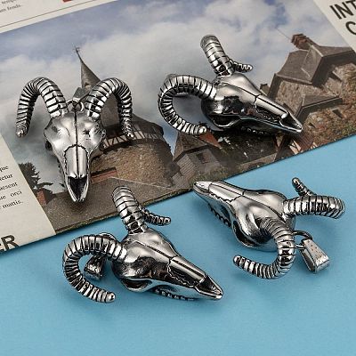 Cattle Skull 304 Stainless Steel Big Pendants X-STAS-M206-100AS-1