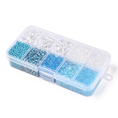 DIY 10 Style ABS & Acrylic Beads Jewelry Making Finding Kit DIY-N0012-05D-1