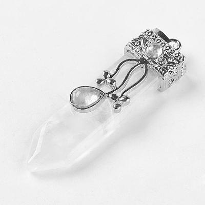 Natural Quartz Crystal Big Pendants G-G718-A15-1