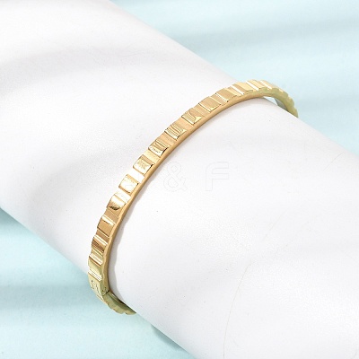 304 Stainless Steel Textured Hinged Cuff Bangles for Women SA-CBAC920-18G-1