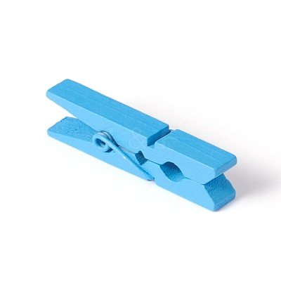 Natural Wooden Craft Pegs Clips WOOD-E010-02A-1