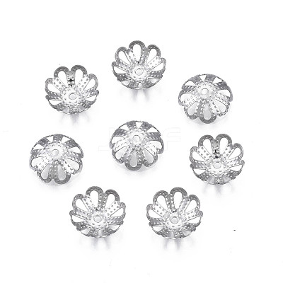 Non-Tarnish 304 Stainless Steel Bead Caps STAS-S057-52-1