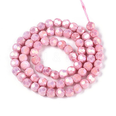 Anti-Tarnish Electroplate Glass Beads Strands EGLA-T021-6mm-15-04-1