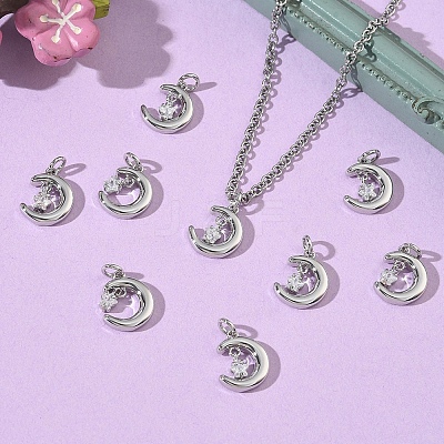 SHEGRACE Brass Micro Pave Cubic Zirconia Pendants XGRQ3D969-464P-1