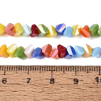 Electroplate Opaque Glass Beads Strands EGLA-Q135-03A-B01-1