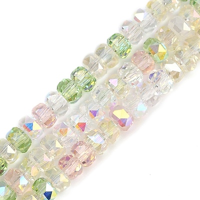 Electroplate Glass Beads Strands EGLA-B011-04A-04-1