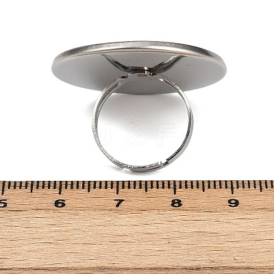 304 Stainless Steel Cuff Ring Components STAS-D372-06P-10-1