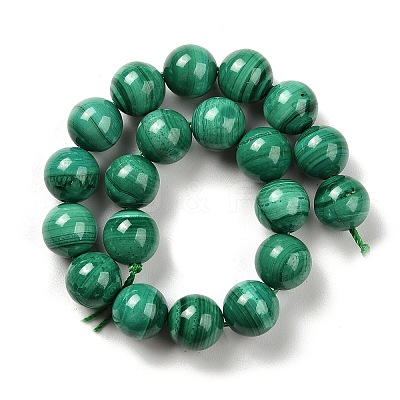 Natural Malachite Beads Strands G-A271-A01-10mm-1