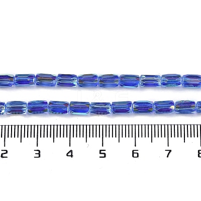 Electroplate Glass Chevron Beads Strands GLAA-Q101-02A-AB03-1