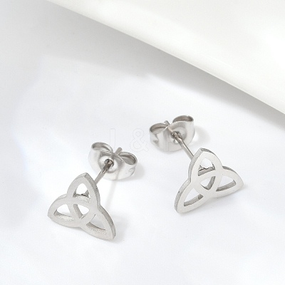 Non-Tarnish 304 Stainless Steel Stud Earrings EJEW-P235-01P-1
