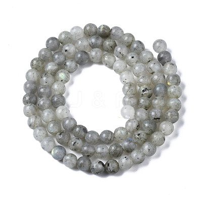 Natural Labradorite Round Beads Strands G-S158-4mm-1