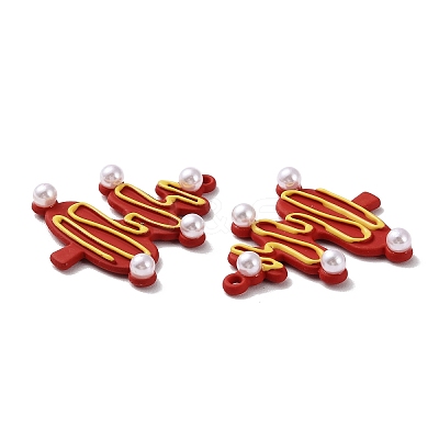 Spray Painted Alloy Pendants PALLOY-M215-13B-02-1