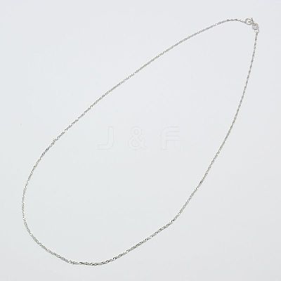 Anti-Tarnish Rhodium Plated 925 Sterling Silver Necklaces STER-E007-2A-1