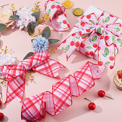 5 Yards Polyester Ribbon OCOR-WH0101-203-1