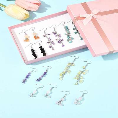 24Pair 316 Surgical Stainless Steel Dangle Earrings EJEW-FS00057-1