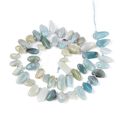 Natural Flower Amazonite Beads Strands G-Z091-A36-1