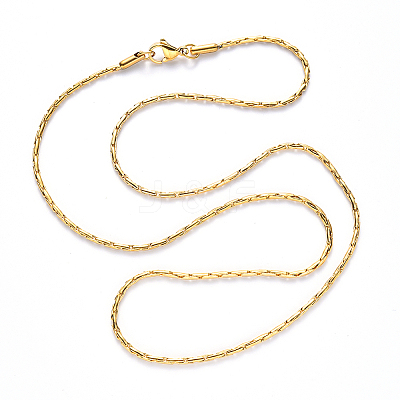 PVD Vacuum Plating 304 Stainless Steel Boston Link Chain Necklace NJEW-S420-005A-G-1