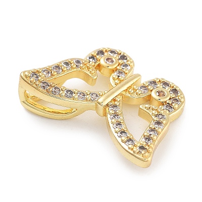 Rack Plating Brass Micro Pave Cubic Zirconia Pendants KK-Z071-79G-02-1