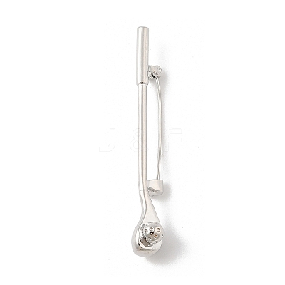 Golf Club Alloy Cubic Zirconia Brooches JEWB-M050-01P-01-1