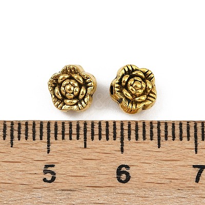 Tibetan Style Alloy Flower Beads TIBEB-O004-79AG-1