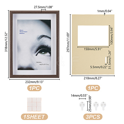 Wood Vertical Photo Frames DJEW-WH0063-44B-02-1