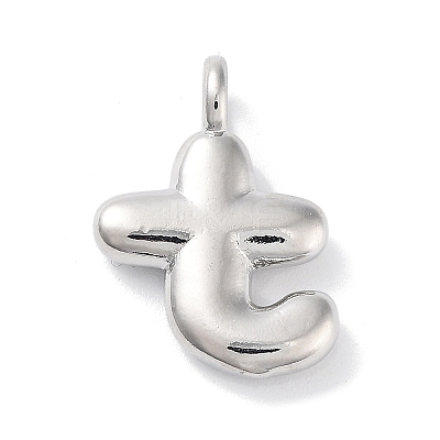 Rack Plating Brass Balloon Letter Pendants KK-C050-01P-T-1