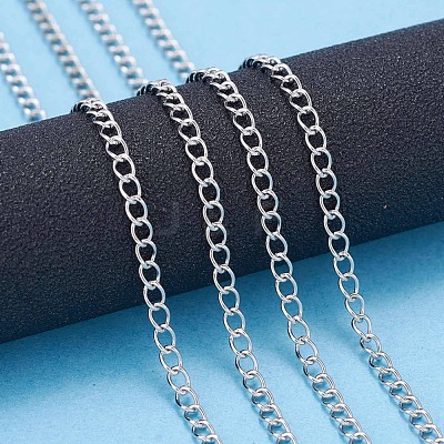 Tarnish Resistant 304 Stainless Steel Curb Chains CHS-F006-04A-P-1