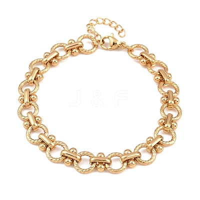 304 Stainless Steel Link Chain Bracelets for Women BJEW-H207-01D-G-1