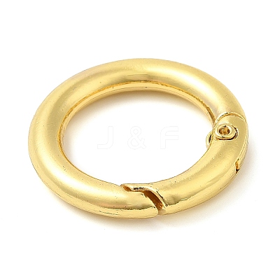 Rack Plating Brass Spring Gate Rings X-KK-Q781-11G-1